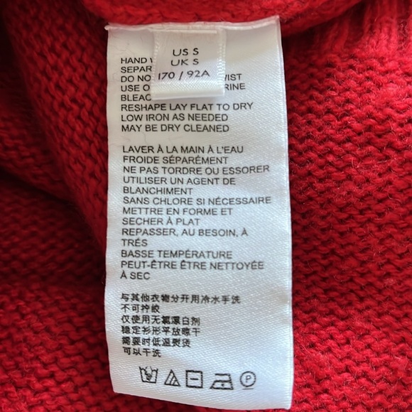 Women’s Anthropologie, Red Sweater, size S - Picture 5 of 6